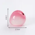 Lindo adorno de durazno de resina rosa degradado mini figura decoración 2.4x2.7cm - Melocotón n.º 30