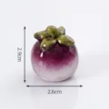 Miniaturina ornamento decorazione da scrivania a forma di frutta lanterna sfumata lucida - 37# Mangostano
