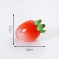 Mini frutto rosso verde resina sfumata ornamento artigianale fai da te decoro tavola 3.5cm - 43# Pomodorini