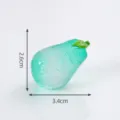 Statua in vetro frutto lanterna verde sfumato, graziosa decorazione da tavola. - Avocado n. 50