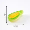 Colgante de decoración DIY de fruta transparente luminosa, mini figura 4.3cm - Melón dulce oriental a medio pelar n.º 73