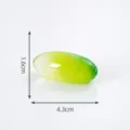 Perlina ciondolo uva spina sfumata verde e giallo DIY accessorio artigianale 4.3cm misura - 64# Oliva
