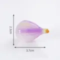Figura de fruta de linterna de vidrio morado degradado decoración en miniatura DIY - Higo n.º 61