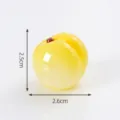 Mini statuetta di pesca con sfumatura gialla, decorazione trasparente per casa. - 70# Pesca gialla