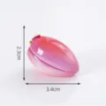 Fruta linterna degradado luminoso decoración DIY resina adorno pequeño, altura 2.3cm anchura 3.4cm - Ciruela pasa n.º 65