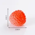 Colgante de resina fruta frambuesa translúcida roja DIY 2.8cm accesorio decorativo - Frambuesa n.º 69