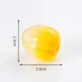Ornamento di frutta in cristallo giallo luminoso, misura 2.3x2.9cm per decorazione fai da te. - 78# Prugne Nai dorate