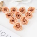 Fleurs de roses artificielles pour décoration de boîte-cadeau DIY et fond de mur floral. - Café