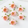 Künstliche rosa Rosenblütenköpfe für DIY Kränze, Blumenarrangements und Geschenkbox Dekoration. - Hellrosa