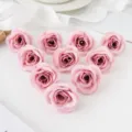 Têtes de roses artificielles roses 4cm pour boîtes cadeaux DIY, déco de mariage et mur de fleurs. - Vert Haricot