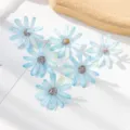 Blauwe kunstmatige margriet stoffen bloemhoofdjes voor DIY handwerk dozen bruiloft decor. - Lichtblauw
