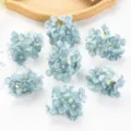 Artificial blue hydrangea flower heads DIY craft handmade hair accessories wedding decor - Dark Blue