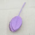 Purple artificial fabric leaf with wire stem for DIY crafts, floral arrangements, and garlands. - 1 Bundle 10 Pieces / Purple