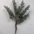 Kunstmatig bevlokte dennentak voor kerstboom krans DIY decoratie bloemstuk accessoires - 5-tands gekrulde harde torendennen - besneeuwd