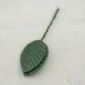 Artificial wire leaves craft DIY handmade garland wedding floral accessory green piece - 1 Bundle 10 Pieces / Dark Green