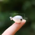 Miniature resin white whale animal figurine micro landscape DIY craft toy for decoration - Small Gray Fish (Simple Packaging)