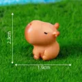 Miniature capybara resin figurine cute animal ornament for micro landscape desk decor - No. 2 Capybara Medium