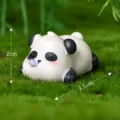 Süßes schlafendes Panda Harz Figur Miniatur Mikro Landschaft Ornament 2cm Desktop Dekoration - Nr. 2 Liegender Bär