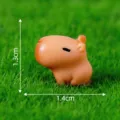 Miniature resin capybara figurine cute animal ornament for desktop car decoration 1.3x1.4cm - No. 3 Capybara Small