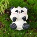 Süße Panda Figur Miniature Harz Tier Mikrolandschaft Desktop Dekoration Spielzeug 3cm - Nr. 4 liegender Bär