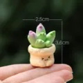 Schattige mini hars vetplant potplant figuur met gezicht, perfekte bureau decoratie. - Droomcactus nr. 05 (eenvoudige verpakking)