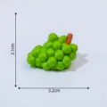 Miniatura simulazione uva verde resina ornamento accessorio fai da te per micro paesaggio mini decoro. - N. 6 uva verde