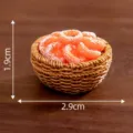 Miniature artificial persimmon basket micro landscape desktop ornament toy 2.9cm main view - No. 2 Orange Red