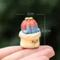 Kleine kleurrijke vetplant cactus pot ornament hars bureau decoratie blind box speelgoed - Droomcactus nr. 06 (eenvoudige verpakking)