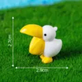 Miniatur Pelikan Figur Süße Harz Vogel Ornament für Mikro Landschaft Tischdekoration - Nr. 6 Pelikan