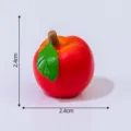 Mini statuetta di mela rossa di simulazione in resina per micro paesaggio DIY 2.4cm - N. 8 Mela