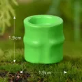 Kleine grüne Bambusrohr-Kunstharz-Figur, Mini-Mikrolandschaft DIY Garten Deko Zubehör. - Nr. 8 Bambusrohr