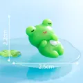 Süße Miniatur Frosch Harz Figur Ornament für schöne Desktop Mikrolandschaft Dekor. - Nr. 3 Liegend