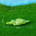Süße grüne Krokodil Miniatur Harz Figur für Tischdekoration und Mikro Landschaft Deko. - Nr. 8 Krokodil