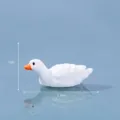 Miniature resin white duck figurine for micro landscape fairy garden bonsai desktop decor. - Style 2