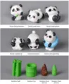 Süße Panda Harz Figuren Mikrolandschaft DIY Miniatur Garten Dekoration Zubehör. - Modelle 1 bis 10 (jeweils eines)