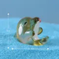 Cute resin marine animal miniature ornament killer whale figurine with size marks for desktop decor - Sitting No. 1