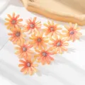 Kunstmatige madeliefje zijden bloemhoofdjes voor doe-het-zelf knutseldozen en huisdecoratie. - Oranje