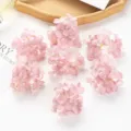 Pink artificial hydrangea flower heads for DIY crafts, wedding decoration, and hair accessories. - Purple Pink