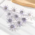 Paarse kunstmatige zijden madeliefjes bloemhoofdjes voor DIY knutselen en woondecoratie accessoires. - Grijs Paars