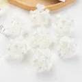 White artificial hydrangea flower heads for DIY crafts, hair accessories and wedding decor. - Milk White