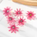 Pink artificial daisy silk flower heads for DIY crafts, apparel accessories, and home decoration. - Rose Red