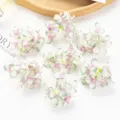 Artificial hydrangea flower heads silk floral DIY accessories for headwear crafts wedding decor - 绚丽色