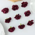 Artificial silk rose flower heads burgundy floral decor for DIY wedding craft decorations - Burgundy
