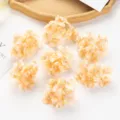 Artificial hydrangea flower heads DIY hair accessories peach silk flowers for craft decor - Champagne