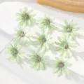 Light green artificial daisy flower heads for DIY crafts, clothing accessories and home decor - Light Green