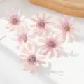 Small pink artificial daisy silk flower heads for DIY craft box and accessories decoration. - Light Pink