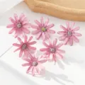 Artificial pink daisy fabric flower heads for DIY crafts, wedding decor and clothing accessories. - Dark Rose Pink