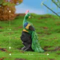 Cute resin peacock miniature figurine for micro landscape succulent plant and cake decoration. - No. 9 Green Standing Rockery