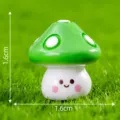 Mini green mushroom figurine cute resin craft desktop succulent plant pot micro landscape decor - No. 1 Green Mushroom
