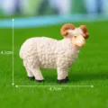 Miniature resin ram figurine cute animal toy for micro landscape garden home decoration - No. 1 White Ram
